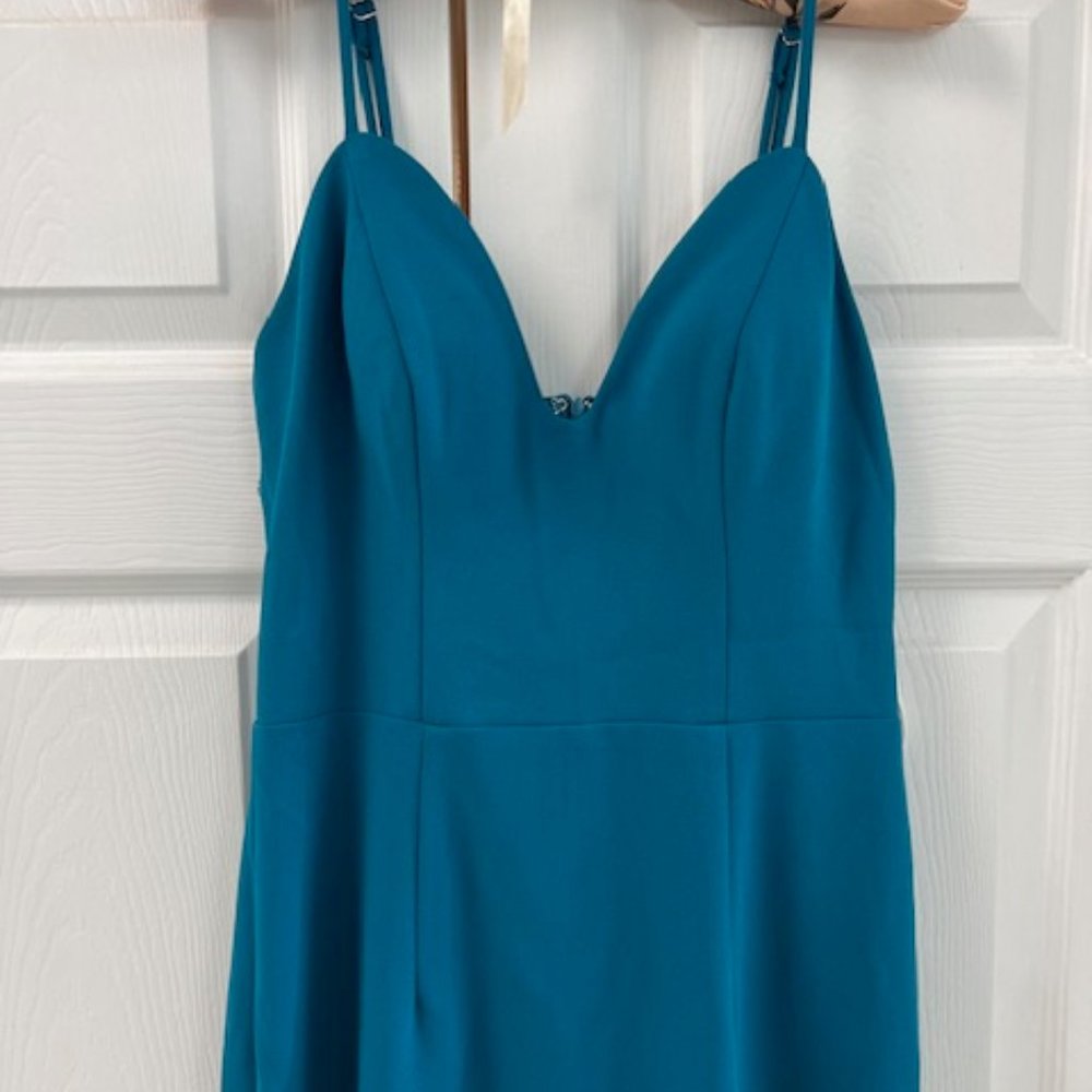 Betsy & Adam Teal Gown Size 4